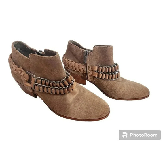 Sam Edelman Booties Tan Size 7 Zip Side. - Picture 3 of 8